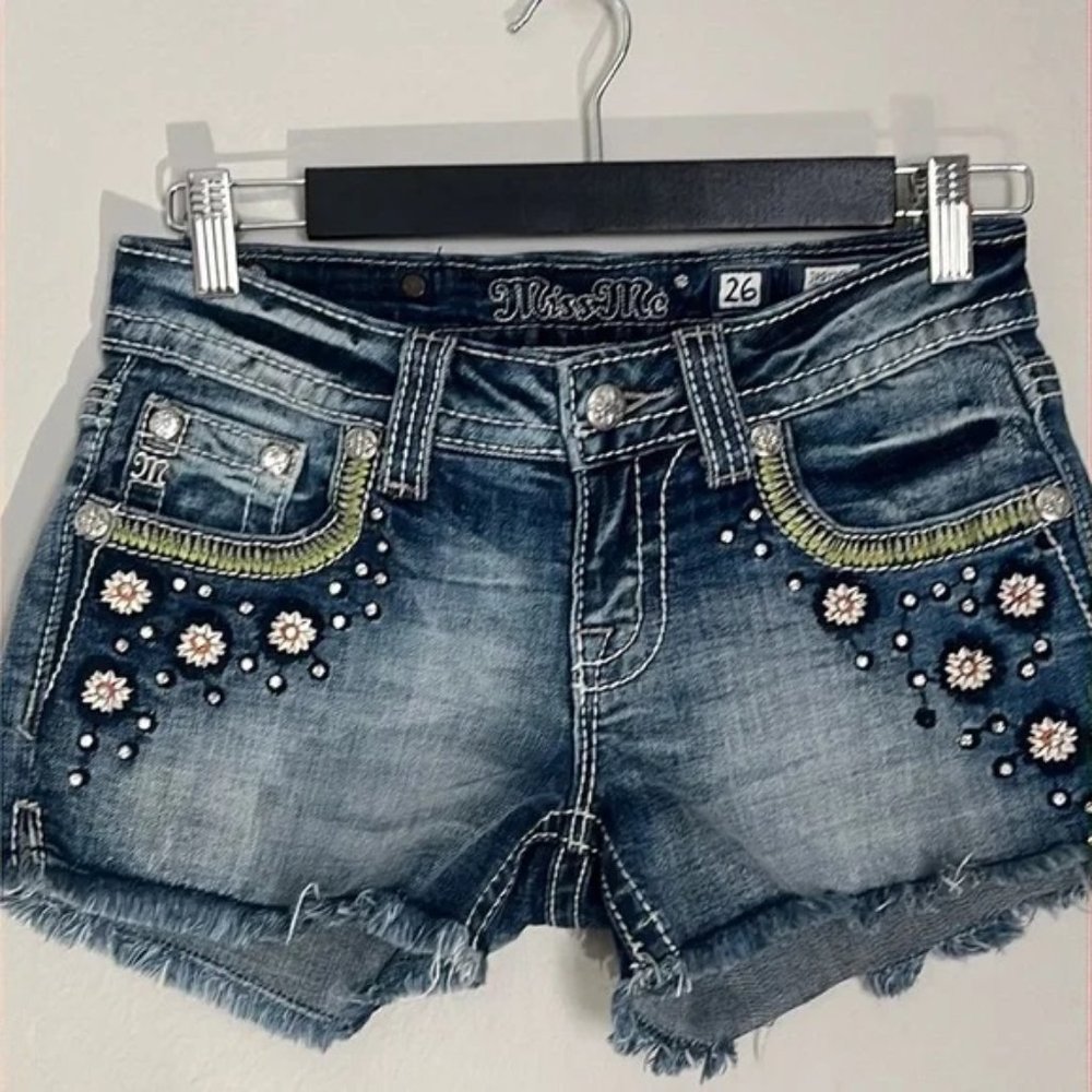 Miss Me Embellished Jean Shorts